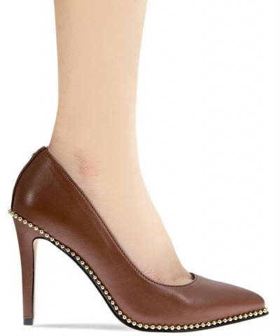 Women's Holli Chain Pump Brown $54.74 Shoes