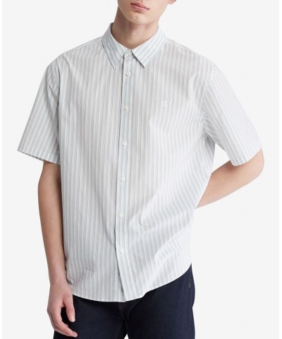 Men's Short-Sleeve Double-Stripe Easy Shirt White $32.31 Shirts