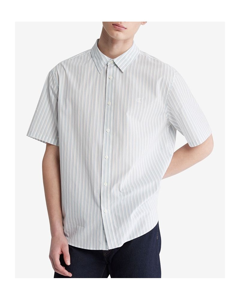 Men's Short-Sleeve Double-Stripe Easy Shirt White $32.31 Shirts