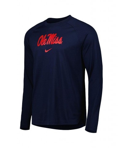 Men's Navy Ole Miss Rebels Spotlight Raglan Performance Long Sleeve T-shirt $37.79 T-Shirts