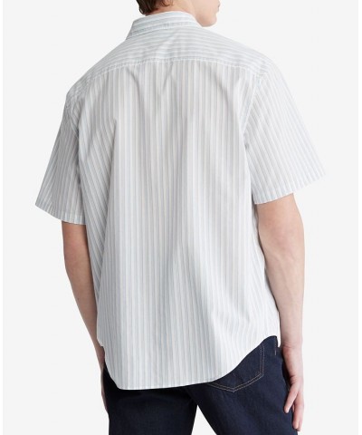 Men's Short-Sleeve Double-Stripe Easy Shirt White $32.31 Shirts