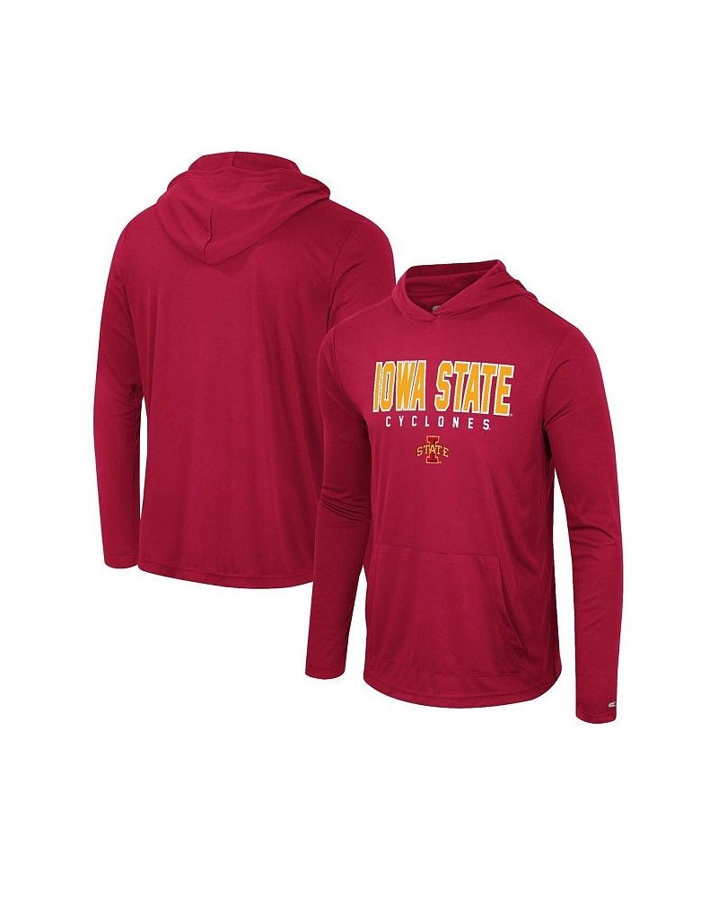 Men's Cardinal Iowa State Cyclones Team Color Rival Hoodie Long Sleeve T-shirt $32.90 T-Shirts