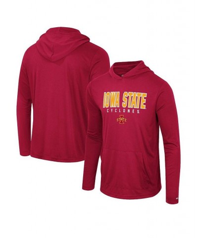 Men's Cardinal Iowa State Cyclones Team Color Rival Hoodie Long Sleeve T-shirt $32.90 T-Shirts