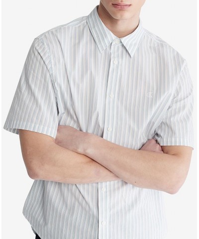 Men's Short-Sleeve Double-Stripe Easy Shirt White $32.31 Shirts