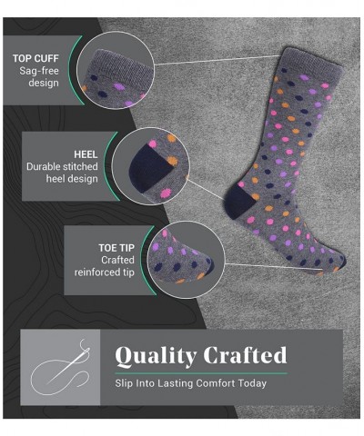 Men's Bold Designer Dress Socks Pack of 12 Dark Purple $28.50 Socks