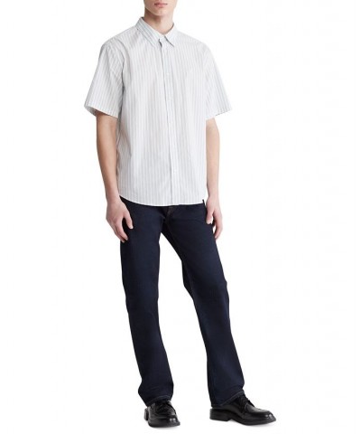 Men's Short-Sleeve Double-Stripe Easy Shirt White $32.31 Shirts