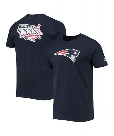 Men's Navy New England Patriots Patch Up Collection Super Bowl XXXVI T-shirt $23.39 T-Shirts