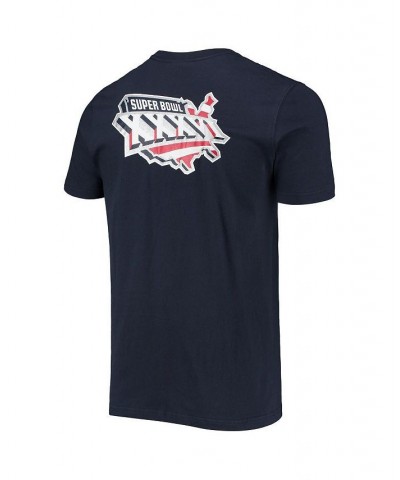 Men's Navy New England Patriots Patch Up Collection Super Bowl XXXVI T-shirt $23.39 T-Shirts