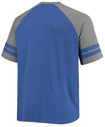 Men's Big and Tall Royal, Heathered Gray Indianapolis Colts Two-Stripe Tri-Blend Raglan T-shirt $22.39 T-Shirts