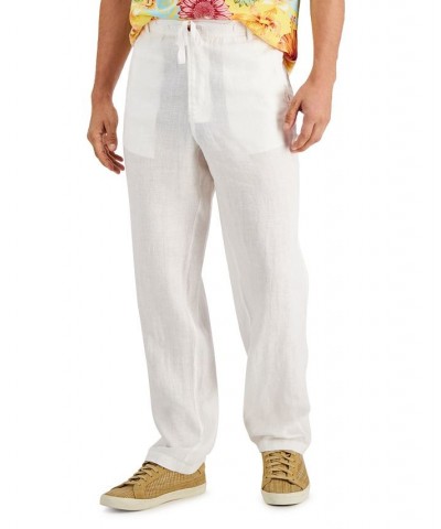 Men's 100% Linen Pants White Pure $18.00 Pants