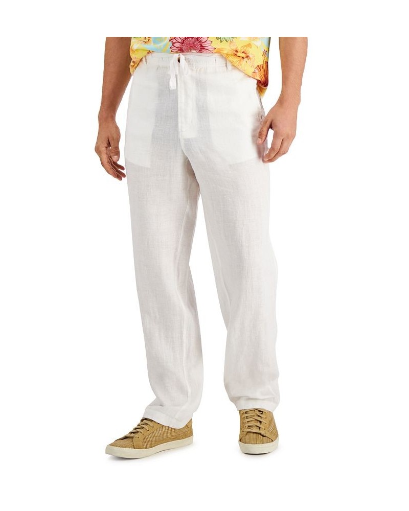 Men's 100% Linen Pants White Pure $18.00 Pants