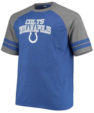 Men's Big and Tall Royal, Heathered Gray Indianapolis Colts Two-Stripe Tri-Blend Raglan T-shirt $22.39 T-Shirts