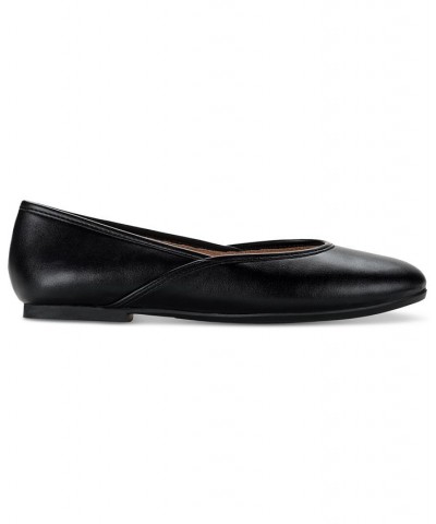 Women's Ameliaa Top-Stitched Ballet Flats Black $27.97 Shoes