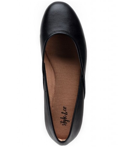 Women's Ameliaa Top-Stitched Ballet Flats Black $27.97 Shoes