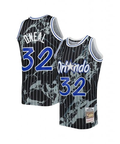 Men's Shaquille O'Neal Black Orlando Magic 1994-95 Hardwood Classics Marble Swingman Jersey $56.70 Jersey