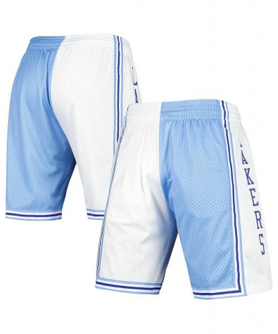 Men's Powder Blue and White Los Angeles Lakers Hardwood Classics 1996 Split Swingman Shorts $39.69 Shorts