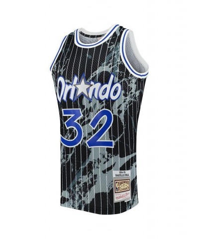 Men's Shaquille O'Neal Black Orlando Magic 1994-95 Hardwood Classics Marble Swingman Jersey $56.70 Jersey