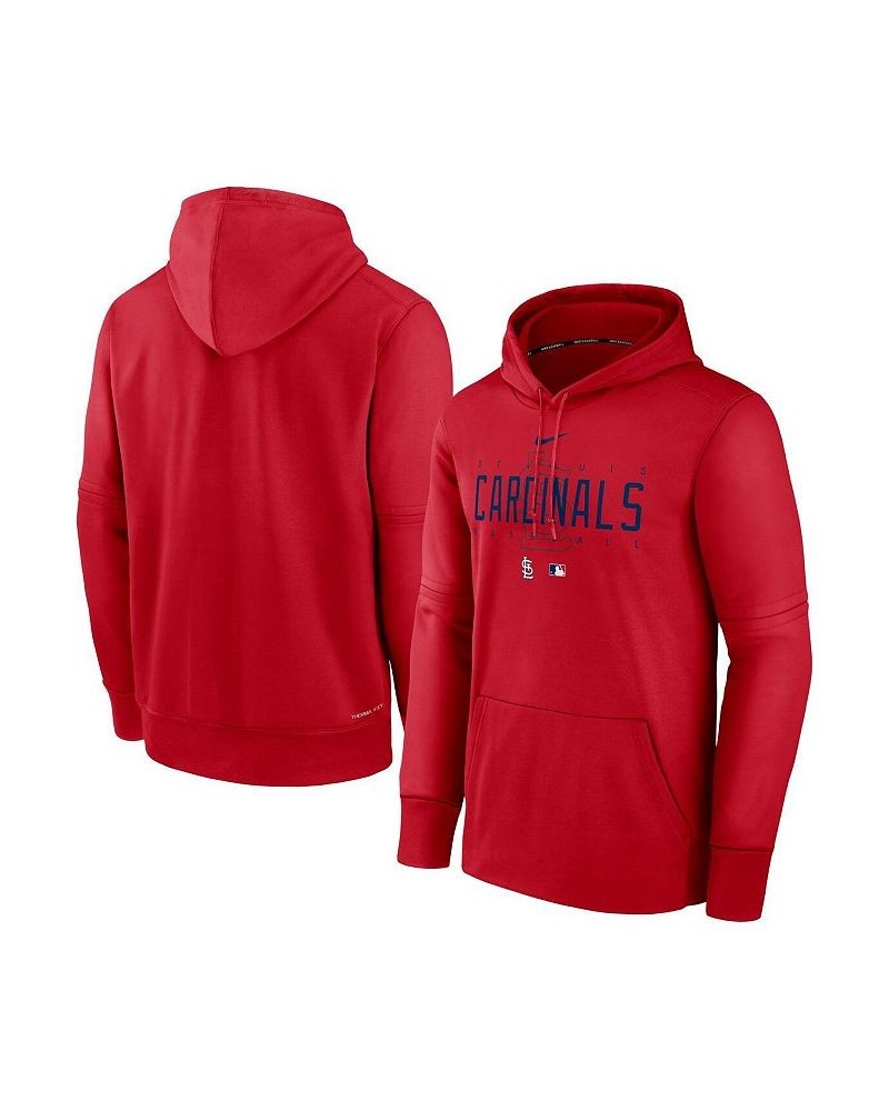 Men's Red St. Louis Cardinals Authentic Collection Pregame Performance Pullover Hoodie $39.90 Sweatshirt