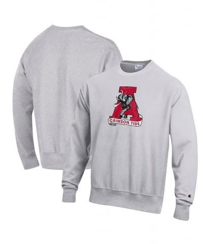 Men's Heathered Gray Alabama Crimson Tide Vault Logo Reverse Weave Pullover Sweatshirt $41.65 Sweatshirt