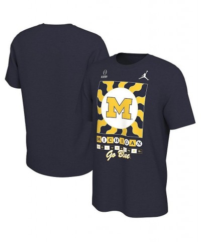 Men's Brand Navy Michigan Wolverines College Football Playoff 2022 Fiesta Bowl Media Night T-shirt $17.60 T-Shirts