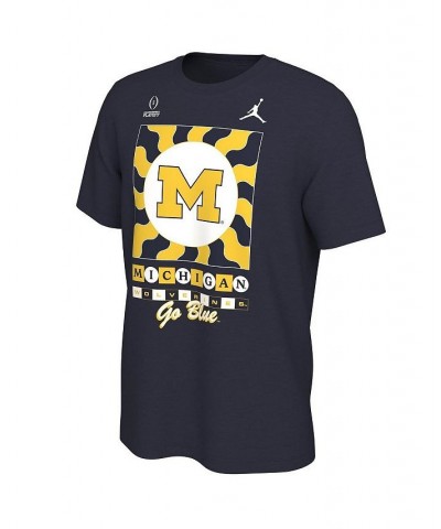 Men's Brand Navy Michigan Wolverines College Football Playoff 2022 Fiesta Bowl Media Night T-shirt $17.60 T-Shirts