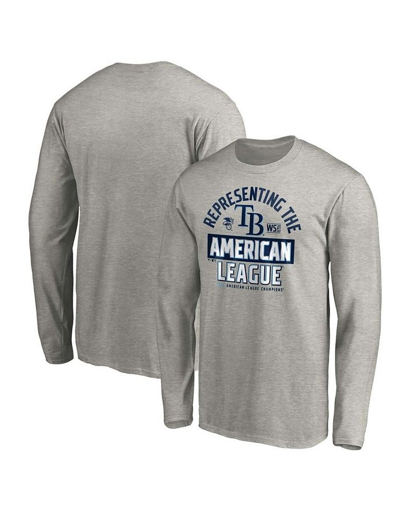 Men's Gray Tampa Bay Rays 2020 American League Champions Locker Room Long Sleeve T-shirt $21.50 T-Shirts