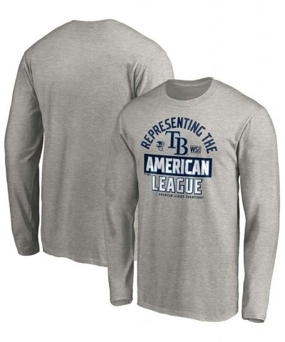 Men's Gray Tampa Bay Rays 2020 American League Champions Locker Room Long Sleeve T-shirt $21.50 T-Shirts