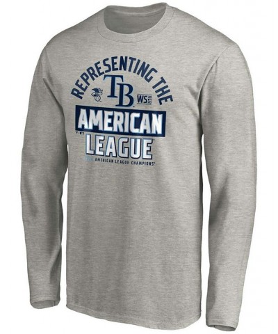 Men's Gray Tampa Bay Rays 2020 American League Champions Locker Room Long Sleeve T-shirt $21.50 T-Shirts