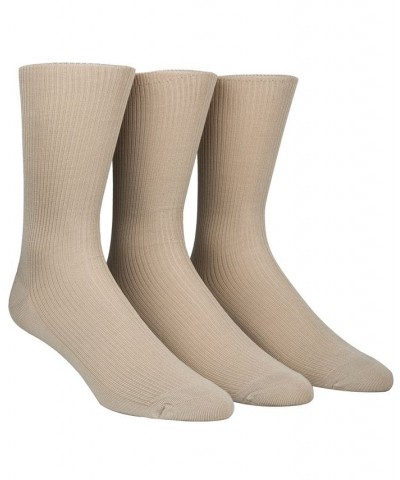 Dress Men's Socks, Non Binding 3 Pack Tan/Beige $10.39 Socks