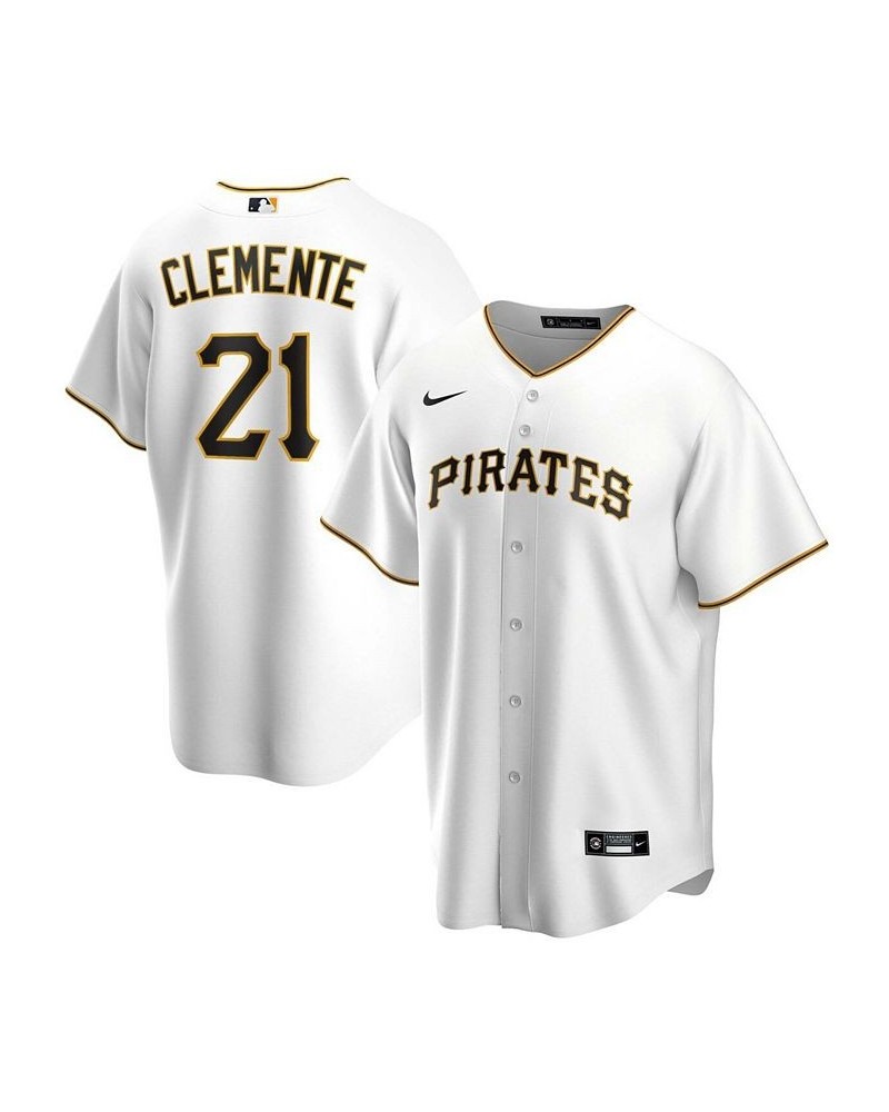 Men's Roberto Clemente White Pittsburgh Pirates Home Replica Player Name Jersey $55.10 Jersey