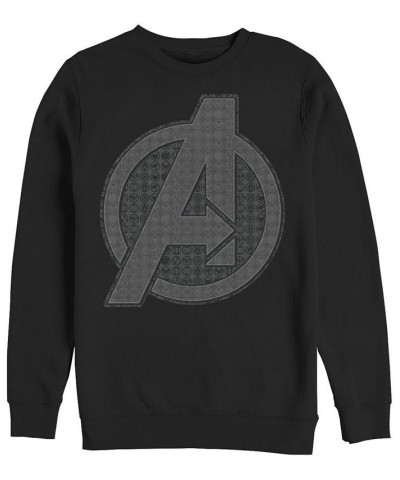 Marvel Men's Avengers Endgame Grayscale Icons Logo, Crewneck Fleece Black $32.44 Sweatshirt