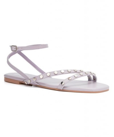 Women's Farra Flat Sandal Purple $29.38 Shoes