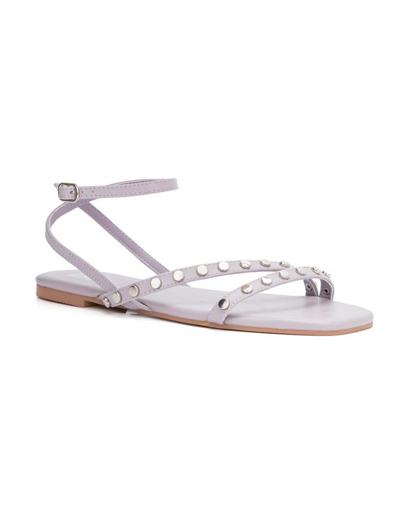 Women's Farra Flat Sandal Purple $29.38 Shoes