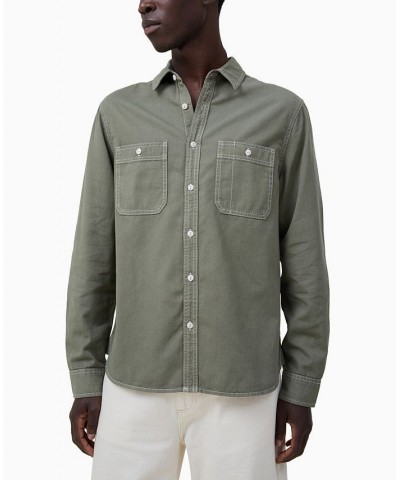 Men's Brooklyn Long Sleeves Shirt Green $33.60 Shirts