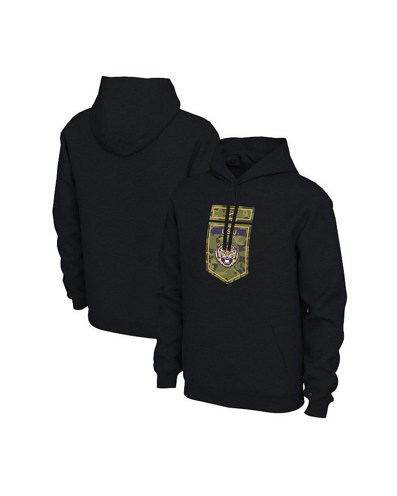 Men's Black LSU Tigers Veterans Camo Pullover Hoodie $37.79 Sweatshirt