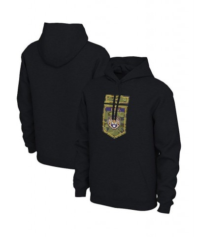 Men's Black LSU Tigers Veterans Camo Pullover Hoodie $37.79 Sweatshirt