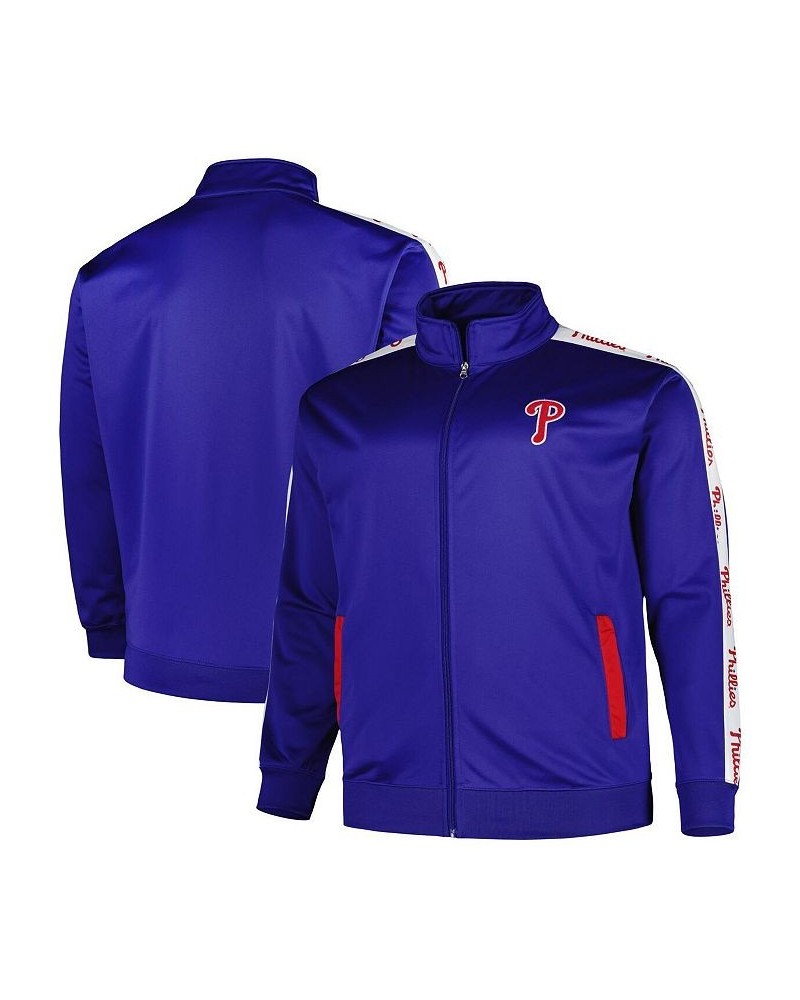 Men's Royal Philadelphia Phillies Big and Tall Tricot Track Full-Zip Jacket $46.74 Jackets