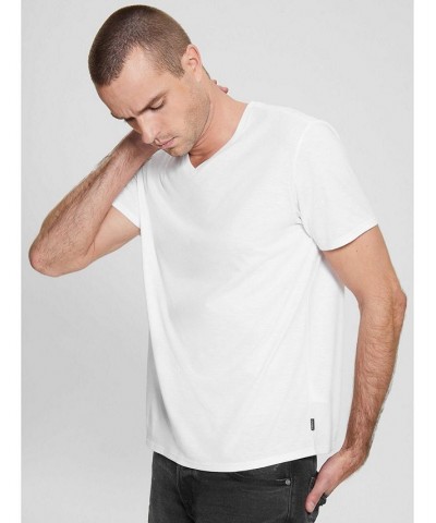 Men's Mason Yoke V-Neck T-shirt White $24.01 T-Shirts