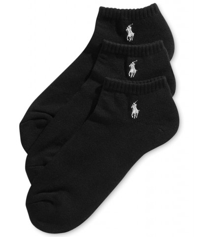 Ralph Lauren Men's Socks, Athletic No-Show 3 Pack Black $13.12 Socks