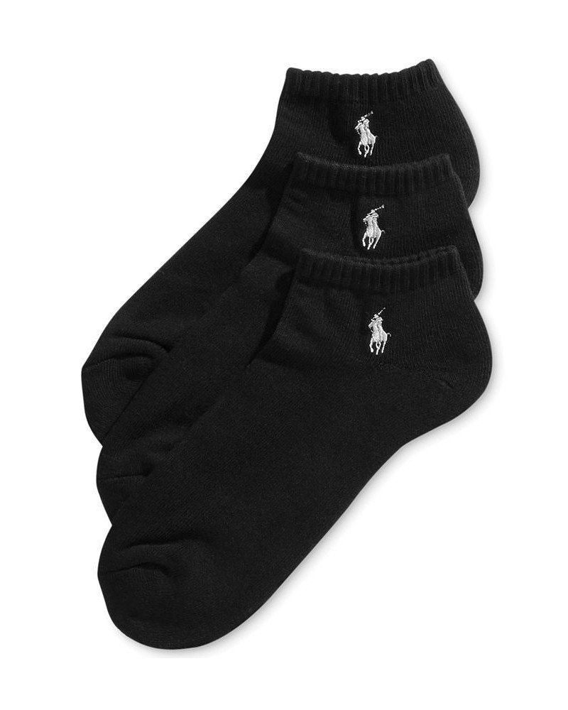 Ralph Lauren Men's Socks, Athletic No-Show 3 Pack Black $13.12 Socks