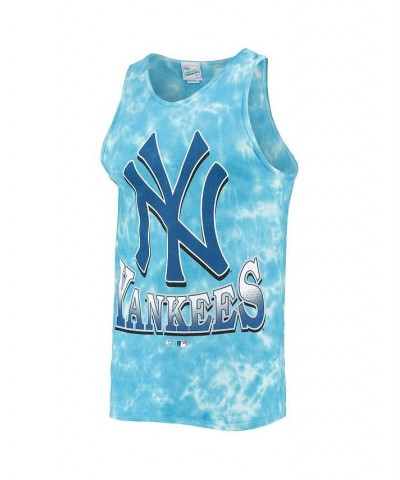 Men's '47 Blue New York Yankees Big Leaguer Tubular Tie-Dye Tank Top $21.00 T-Shirts