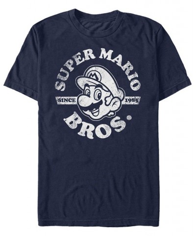 Nintendo Men's Super Mario Bros. Since 1985 Short Sleeve T-Shirt Blue $19.59 T-Shirts