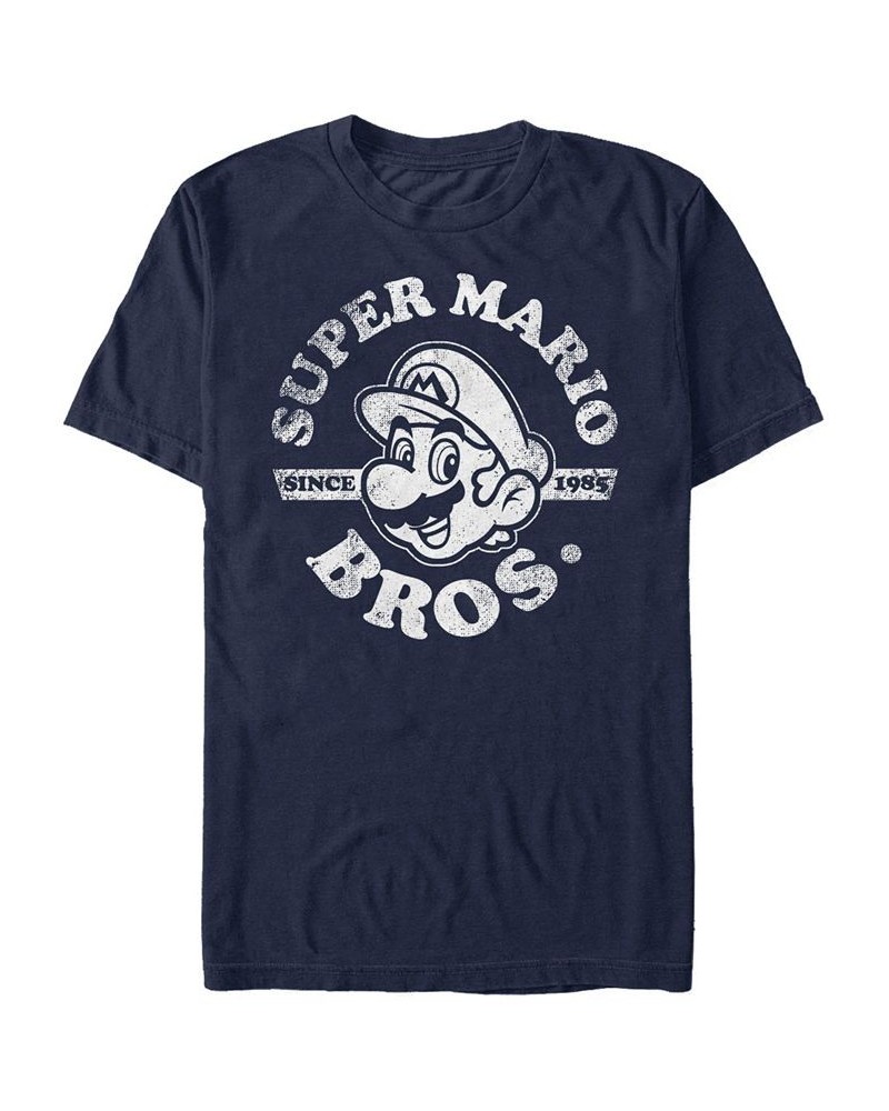 Nintendo Men's Super Mario Bros. Since 1985 Short Sleeve T-Shirt Blue $19.59 T-Shirts