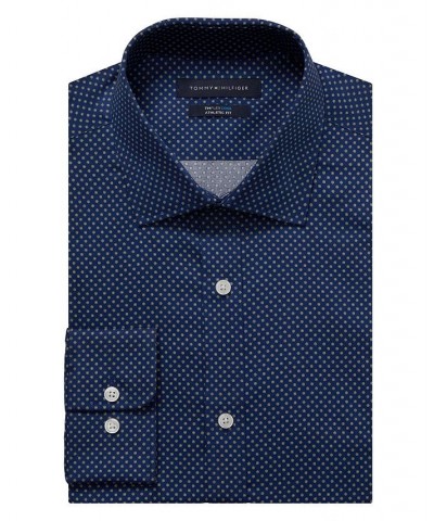 Men's Flex Cool Athletic Fit Dress Shirt Blue $24.24 Dress Shirts