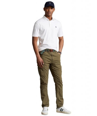 Men's Classic-Fit Soft Cotton Polo Shirt White $55.20 Polo Shirts