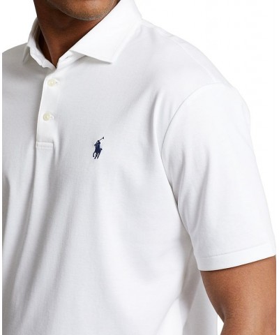 Men's Classic-Fit Soft Cotton Polo Shirt White $55.20 Polo Shirts