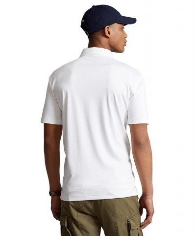 Men's Classic-Fit Soft Cotton Polo Shirt White $55.20 Polo Shirts