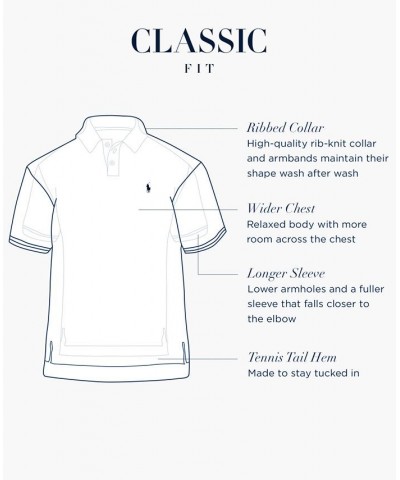 Men's Classic-Fit Soft Cotton Polo Shirt White $55.20 Polo Shirts