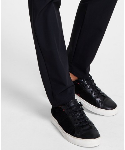 Men's Slim Fit Tech Solid Performance Dress Pants Black $24.75 Pants