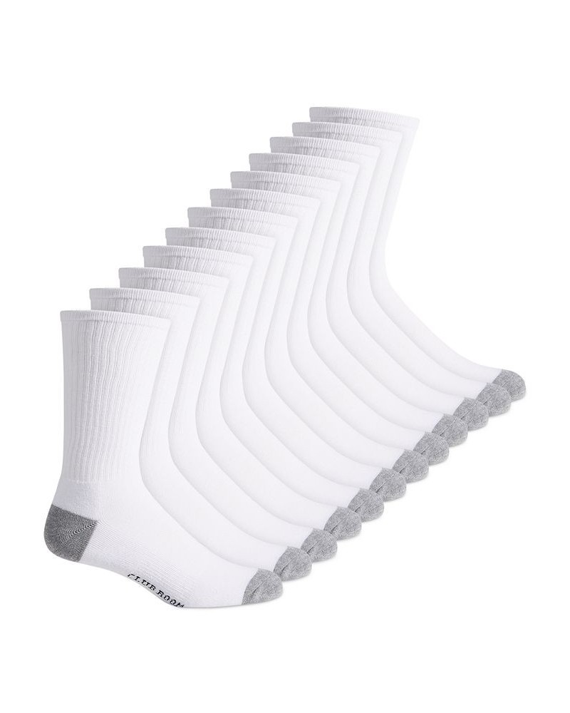 Men's Crew Socks, 12 pack White $12.96 Socks